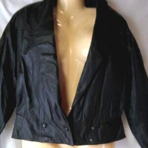Women's Black Leather Jacket Size Medium